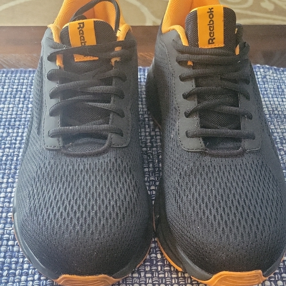Reebok Men's Black Steel Toe and Orange  Fuel Foam Sneakers
